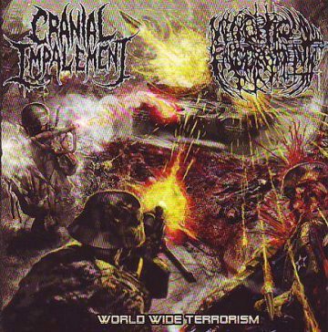 Cover for Cranial Impalement / Necroptic Engorgement - Split CD