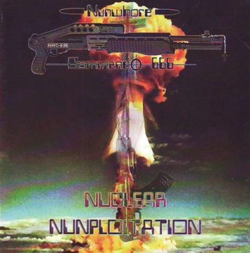 Cover for Nunwhore Commando / 2 Minute Dreka Split CD