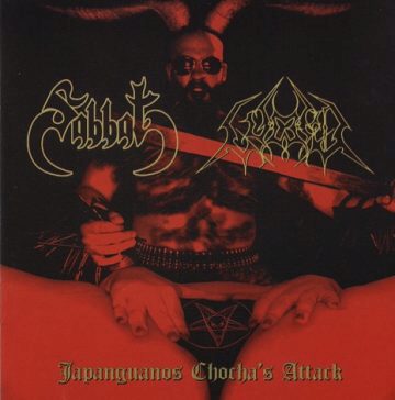 Cover for Sabbat/Lucera - Japanguanos Chocha's Attack Split CD