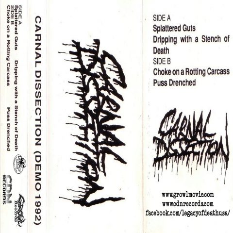 Carnal Dissection - Self Titled Demo #1 (Reissue Limited to 100 Copies)