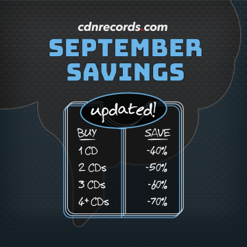 promo graphic for updated september savings on CDs