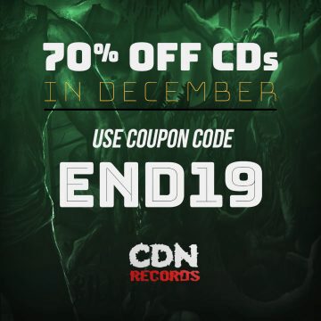 Promo graphic for 70% off CDs in December