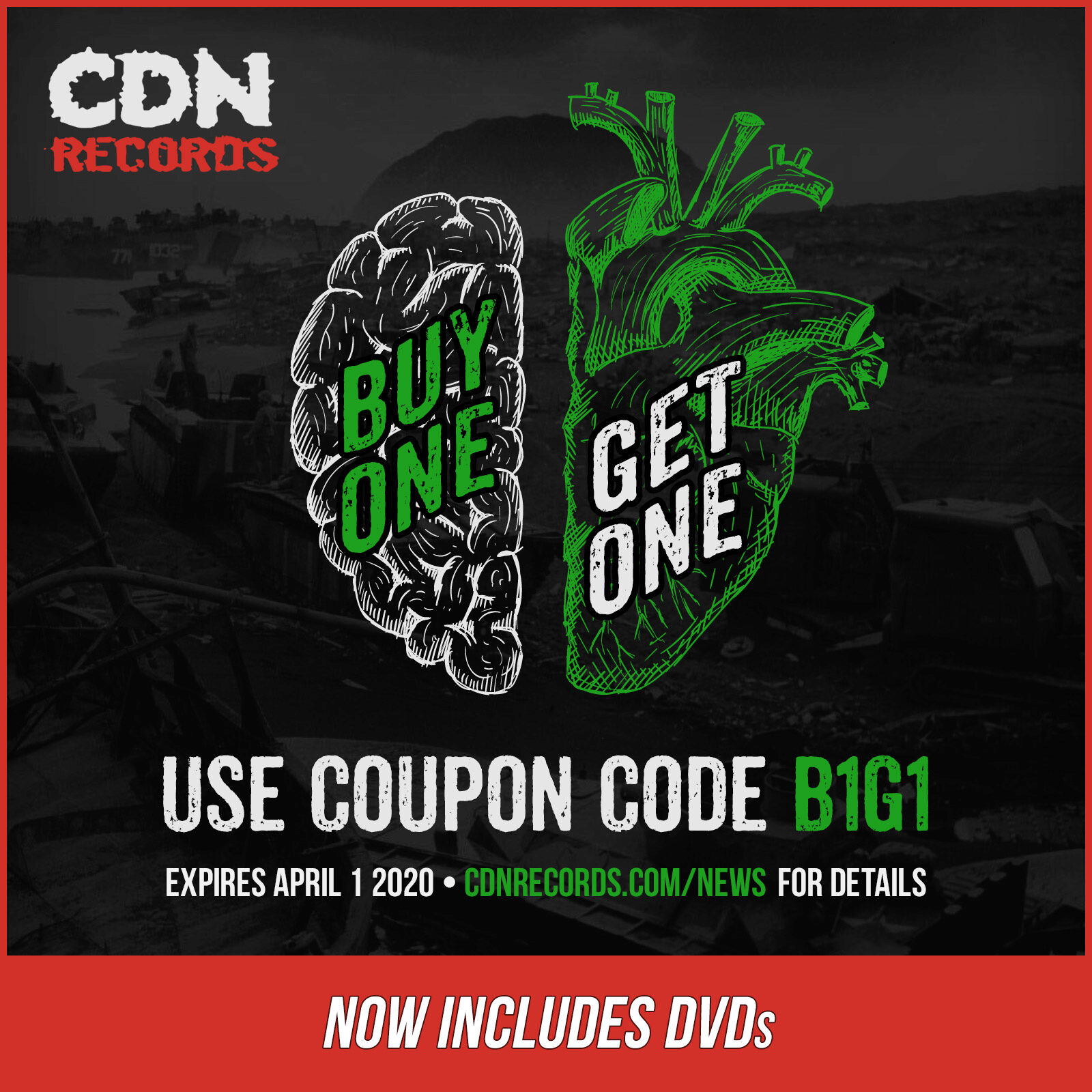 Updated promo graphic for B1G1 coupon code