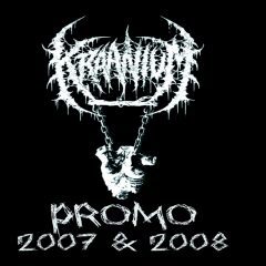 Black cover art for Kraanium 2007 2008 demo cassette re-issue