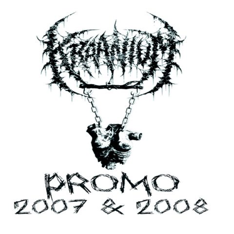 Kraanium - 2007 & 2008 Demos - White Cover + Black Cassette White cover art for Kraanium 2007 2008 demo cassette re-issue