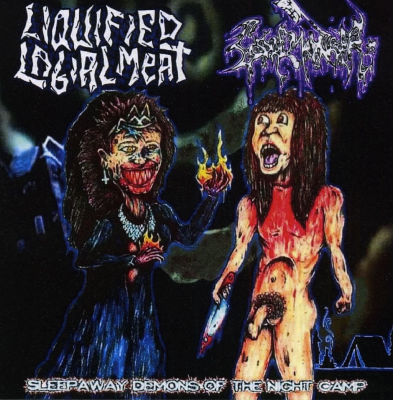 Cover for Liquified Labial Meat / Goremonger - Sleepaway Demons of the Night Camp