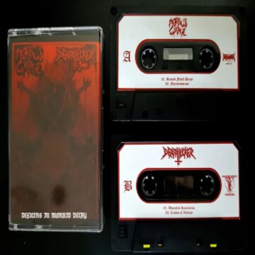 Cover for Morbus Grave / DeathFucker - Defilers In Morbid Decay (Cassette)