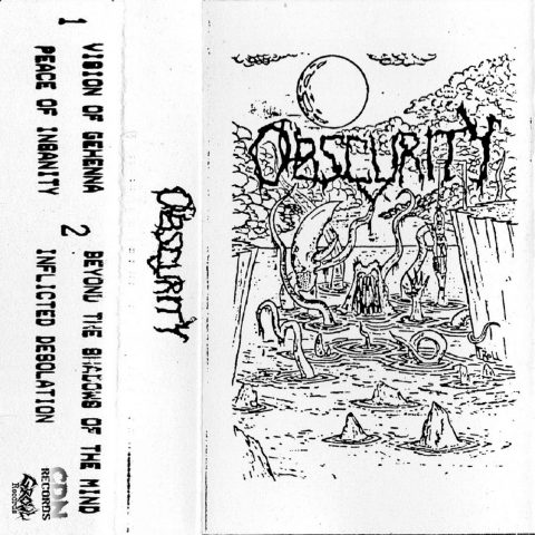 Obscurity - Visions of Gehenna (Cassette) Booklet for Visions of Gehenna cassette
