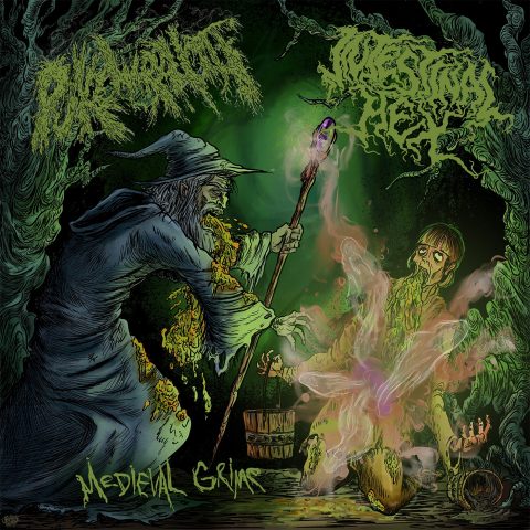 Intestinal Hex / Pukewraith - Medieval Grime Split