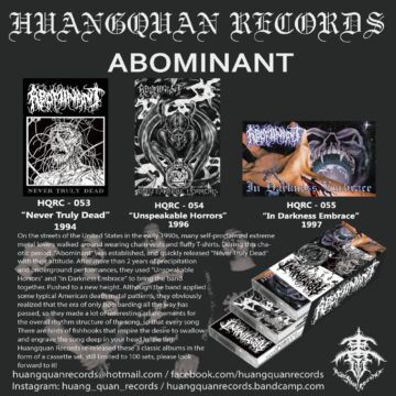 Abominant - 3 Cassette Box Set
