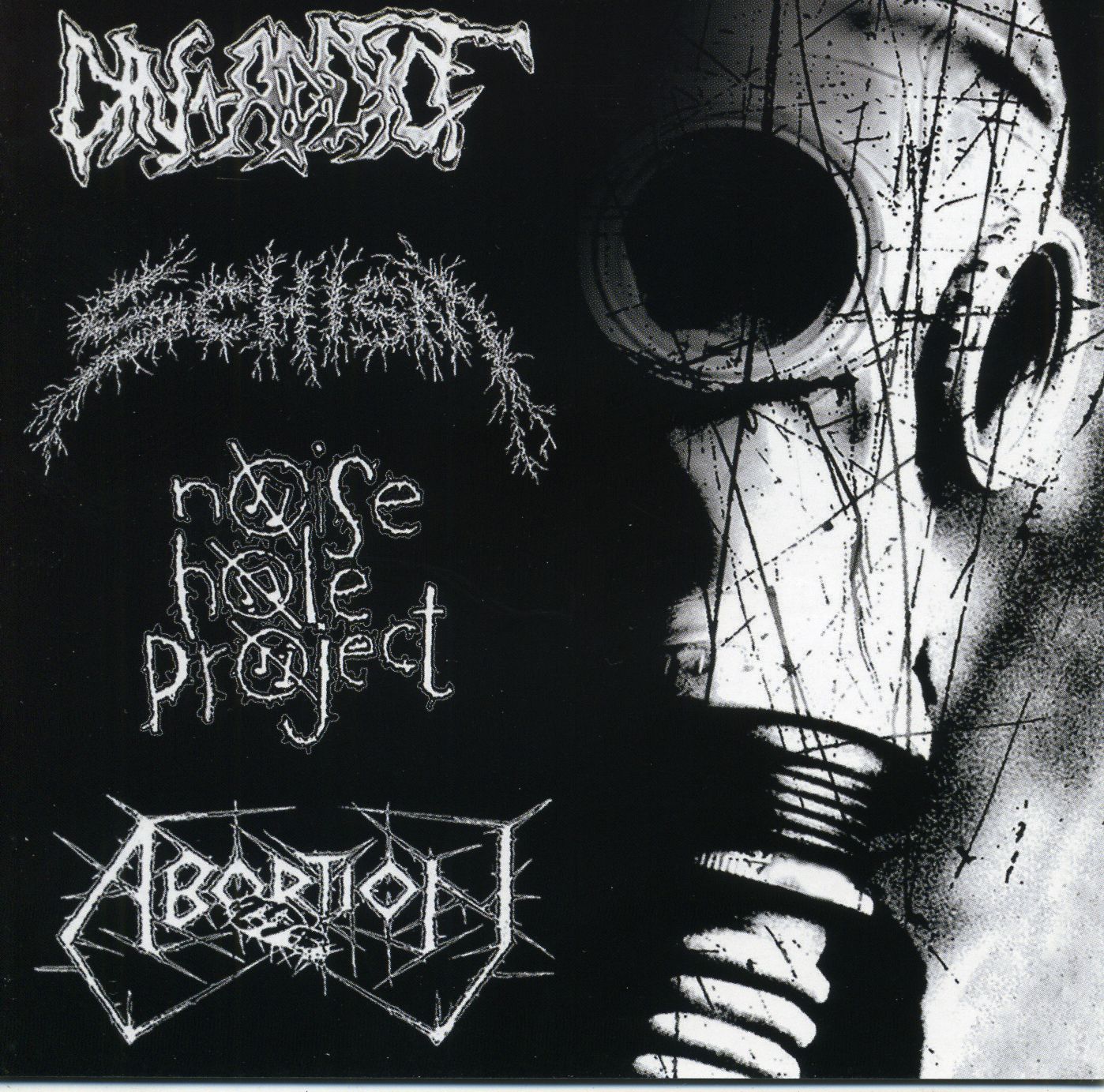 Din-Addict / Noisehole Project / Abortion / Schism - 4-Way Split CD Din-Addict / Noisehole Project / Abortion / Schism - 4-Way Split CD