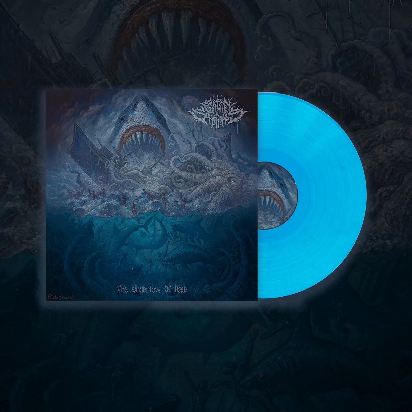 Eaten By Sharks - The Undertow of Hate (LP - Blue) Blue vinyl mockup